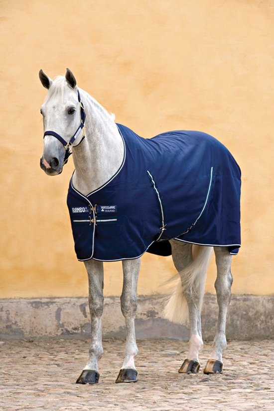 Couverture d'écurie Horseware Rambo 145/195/6,6 Bleu marine/ White