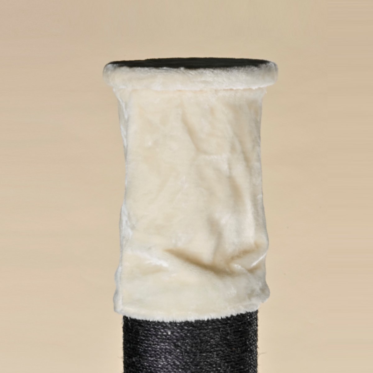 RHRQuality Krabpaal voor Grote katten - Maine Coon Tower Plus - 235 tot 255cm Hoog – met extra dikke 20cm sisalpalen - Blackline Créme
