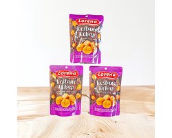Lorena Geroosterde tamme kastanjes - gezonde en glutenvrije snack - 3x125 g