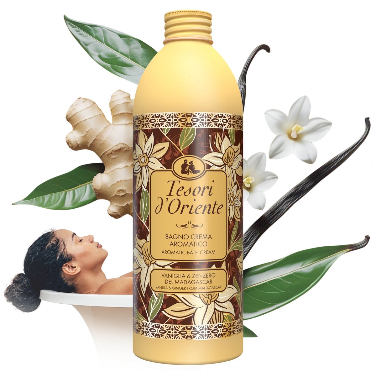 Tesori d'Oriente Vanille en Gember Badvloeistof 500 ml