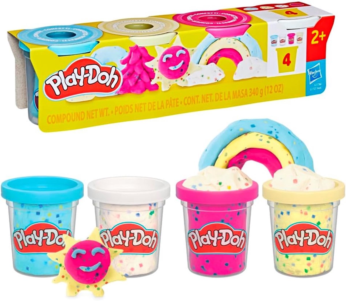 Play-Doh 4-pack Confetti-boetseerklei, verbeeldingsspeelgoed, knutselspeelgoed voor kinderen van 2+ — afbeelding 8