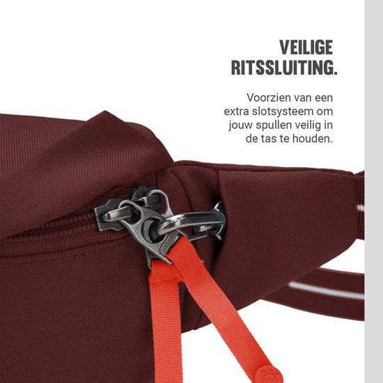 pacsafe Sac en bandoulière Sac banane Go Sling Pack Garnet Red Bordeaux