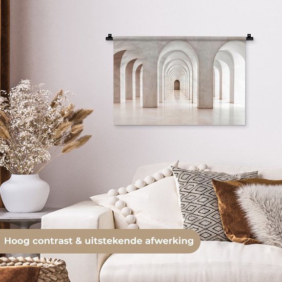 Tapisserie murale 60x40 cm - Toile murale Entrée - Arcs - Sym - Mode - Tapis mural - Tapisseries murales