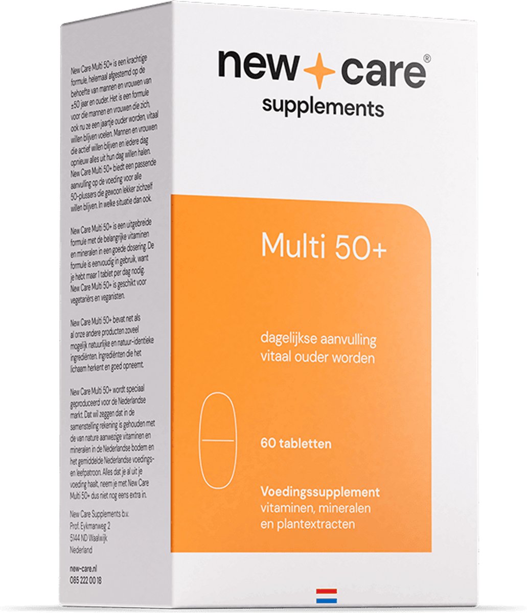 New Care Multivitamine 50+ - dagelijkse aanvulling - 60 tabletten - vegan
