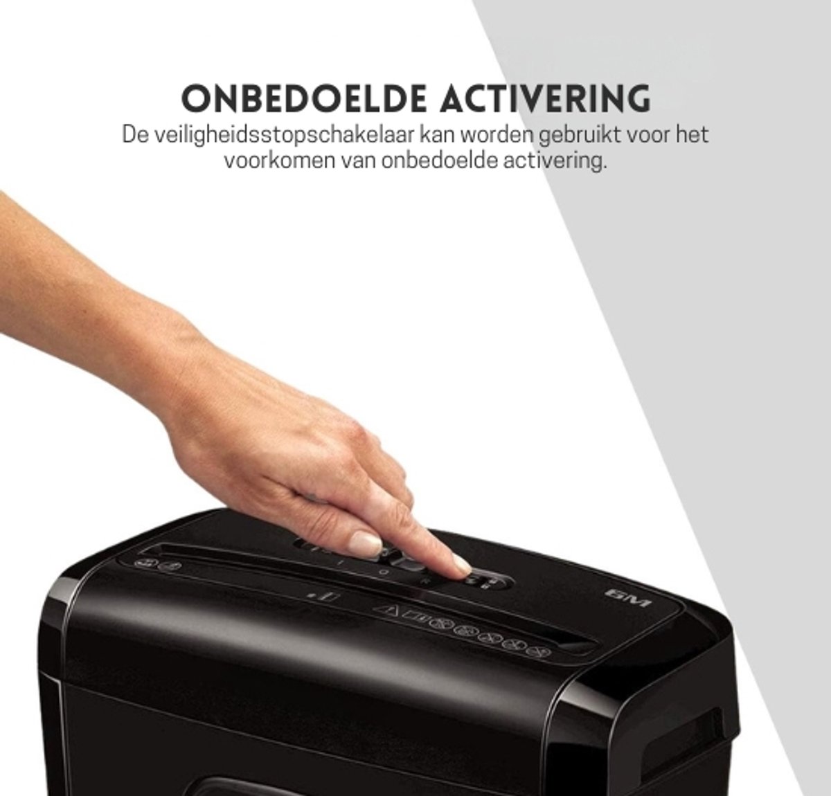 Intelectro Papierversnipperaar - Papierversnipperaar met Kruissnede voor Thuis & kantoor - Versnippert Papier & Creditcards - Versnippert Papier in Kleine Delen - 13L Opvangbak - 6 Vellen/Keer - Zwart - Levering Sneller dan Aangegeven! thumbnail 6
