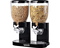 Igoods Ontbijtgranen Dispenser - Voorraadpotten - Voedselblik BPA Vrij - Cornflakes Opslag - 2 x 2 Liter