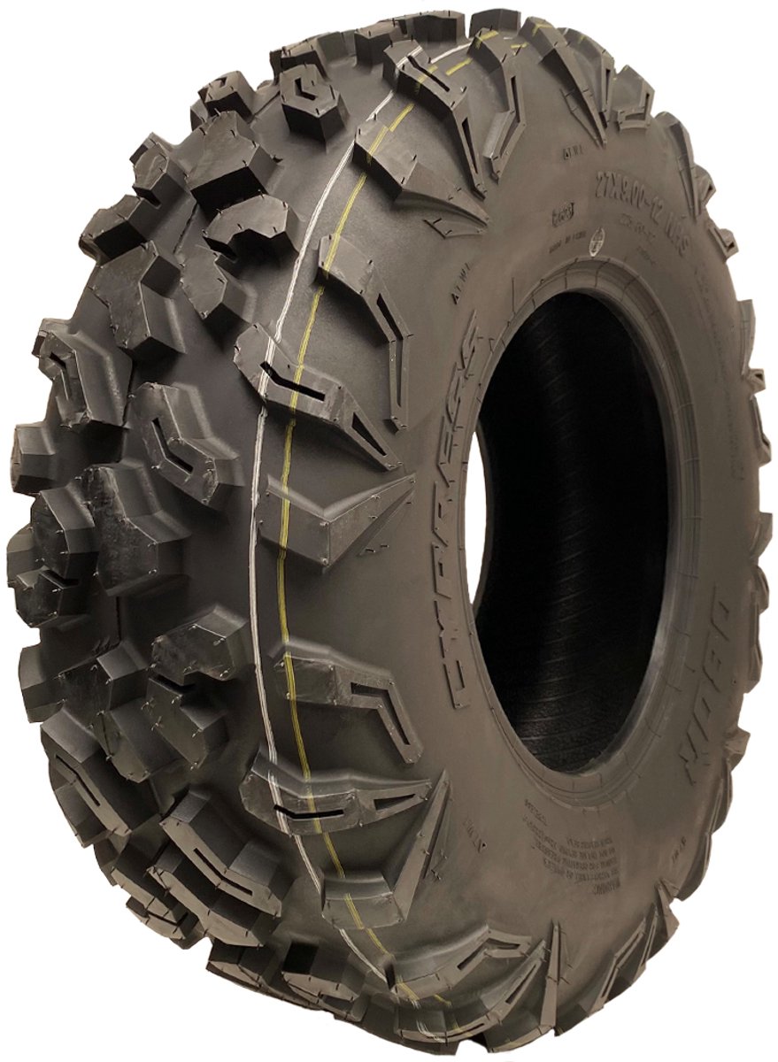 27x9.00-12 (225/80-12) 8-laags ATV-band P0358 OBOR Cypress 71J tubeless, goedgekeurd voor de openbare weg