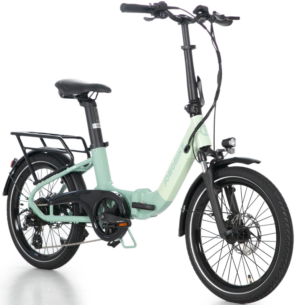 Elektrische Fiets JOBOBIKE ACE Pro - Elektrische Vouwfiets - tot 110 km Actieradius -360Wh Zitbuisaccu - 22kg Lichtgewicht - 20 inch Wielen - Shimano 7 Versnellingen - 250W Achterwielmotor - Hydraulische Schijfremmen - Groen