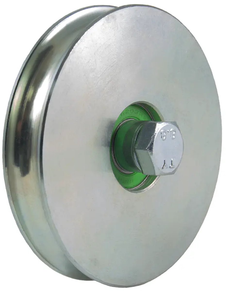 Rond schuurwiel van 120 mm met een groef van 16,5 mm en 1 kogellager