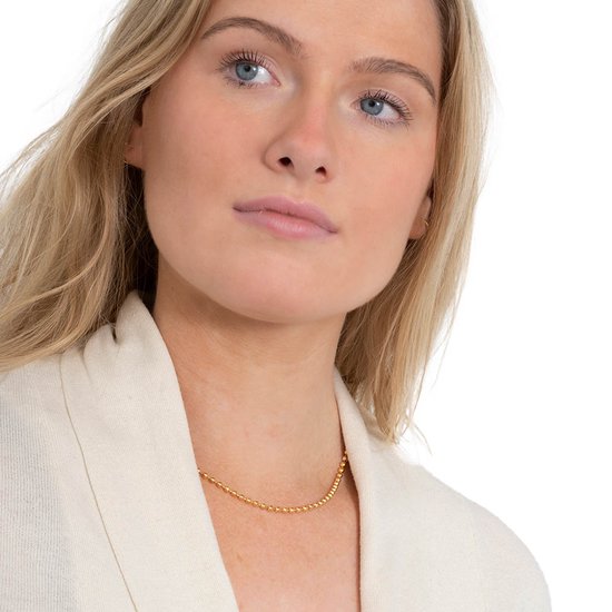 Chaînes AB - Collier - Chaîne dorée - Boule - Chaîne boule - 3mm - Or - Plaqué or - Plaqué or - 18K - 50cm