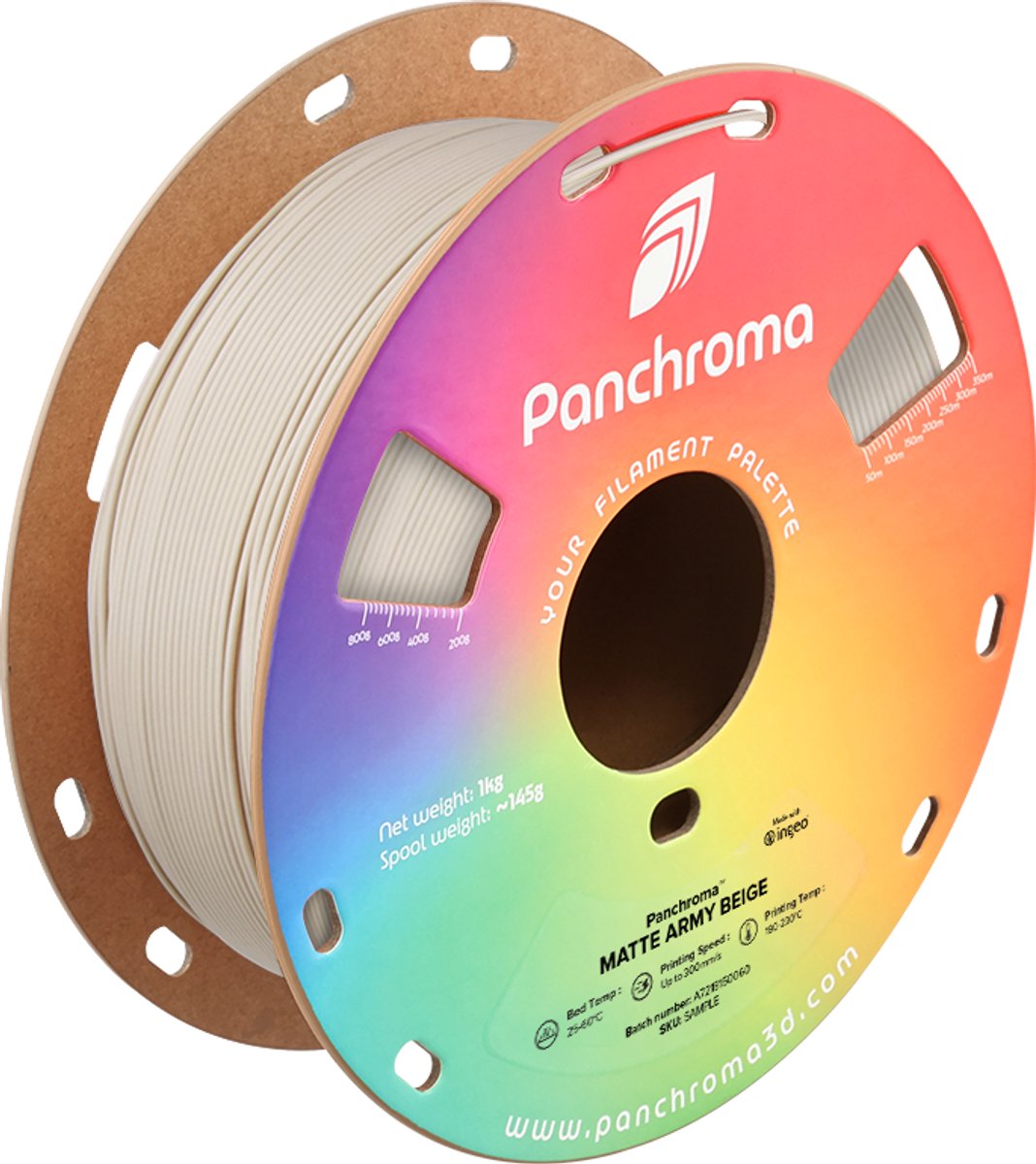 PLA MATTE 1,75mm ARMY BEIGE 1kg POLYMAKER PANCHROMA PolyTerra 3D FILAMENT