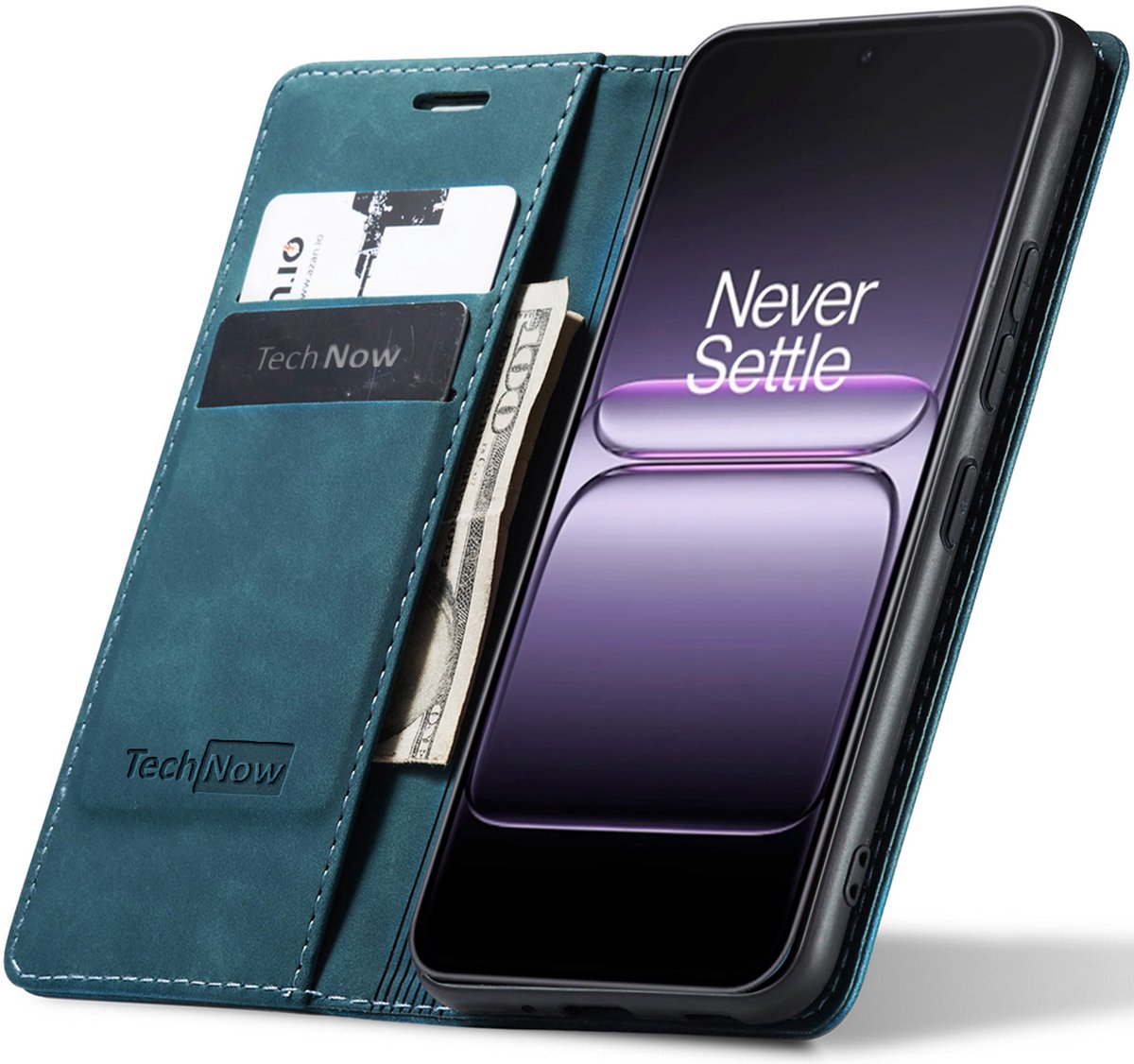 Hoesje geschikt voor OnePlus Nord 5 - Book Case Leer Slimline Blauw