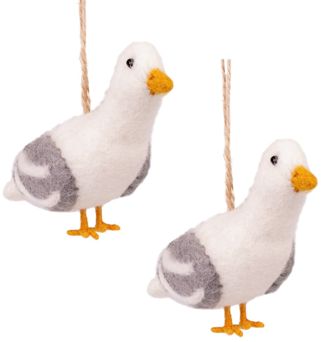 Meeuw (set 2) Vilten kersthanger - Sjaal met Verhaal