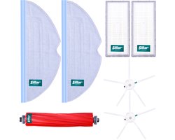 Sillar, set 7 accessoires voor stofzuiger, vervangingen, geschikt voor Xiaomi Roborock S7 T7, 2x HEPA-filter, hoofdborstel, 2x zijborstel + 2x microvezelmop, 7 stuks