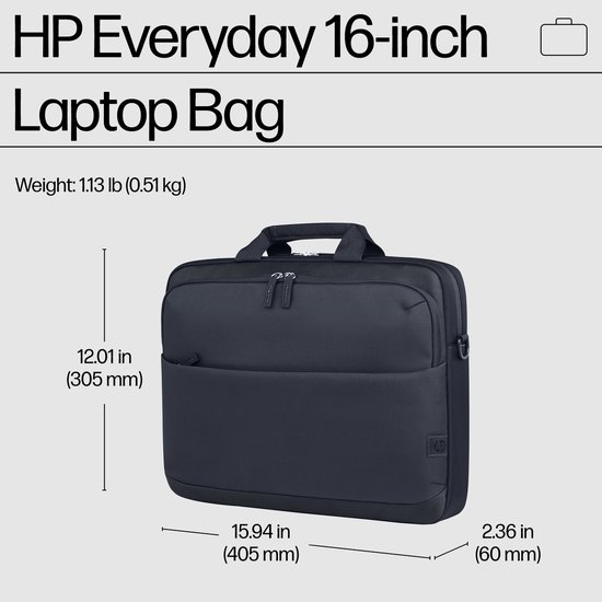 HP Everyday - Sacoche pour ordinateur portable - 16 pouces - Odyssey Grey