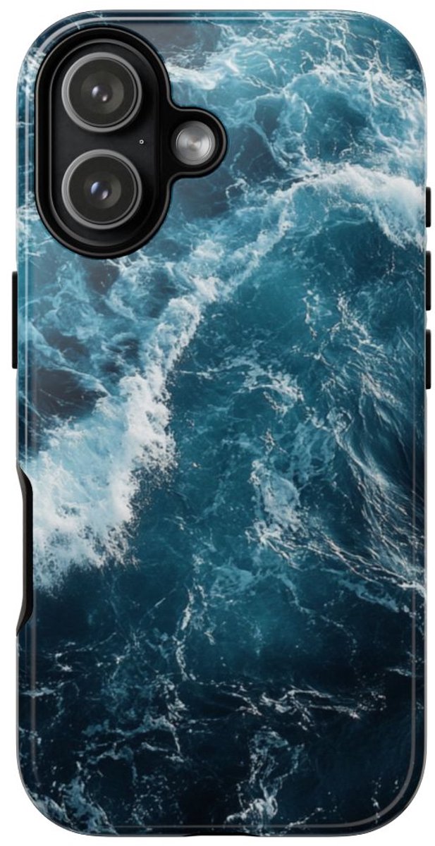Oceaangolven in Diepblauw – Telefoonhoesje Geschikt voor iPhone 17