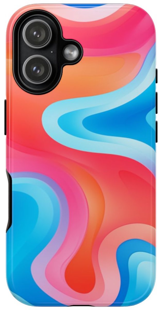 Kleurrijk Abstract Vormenpatroon – Telefoonhoesje Geschikt voor iPhone 17