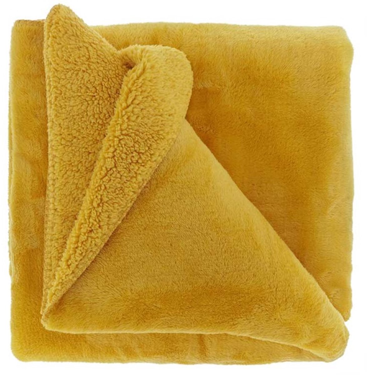 Unique Living Plaid Torvah 150x200cm bamboo yellow