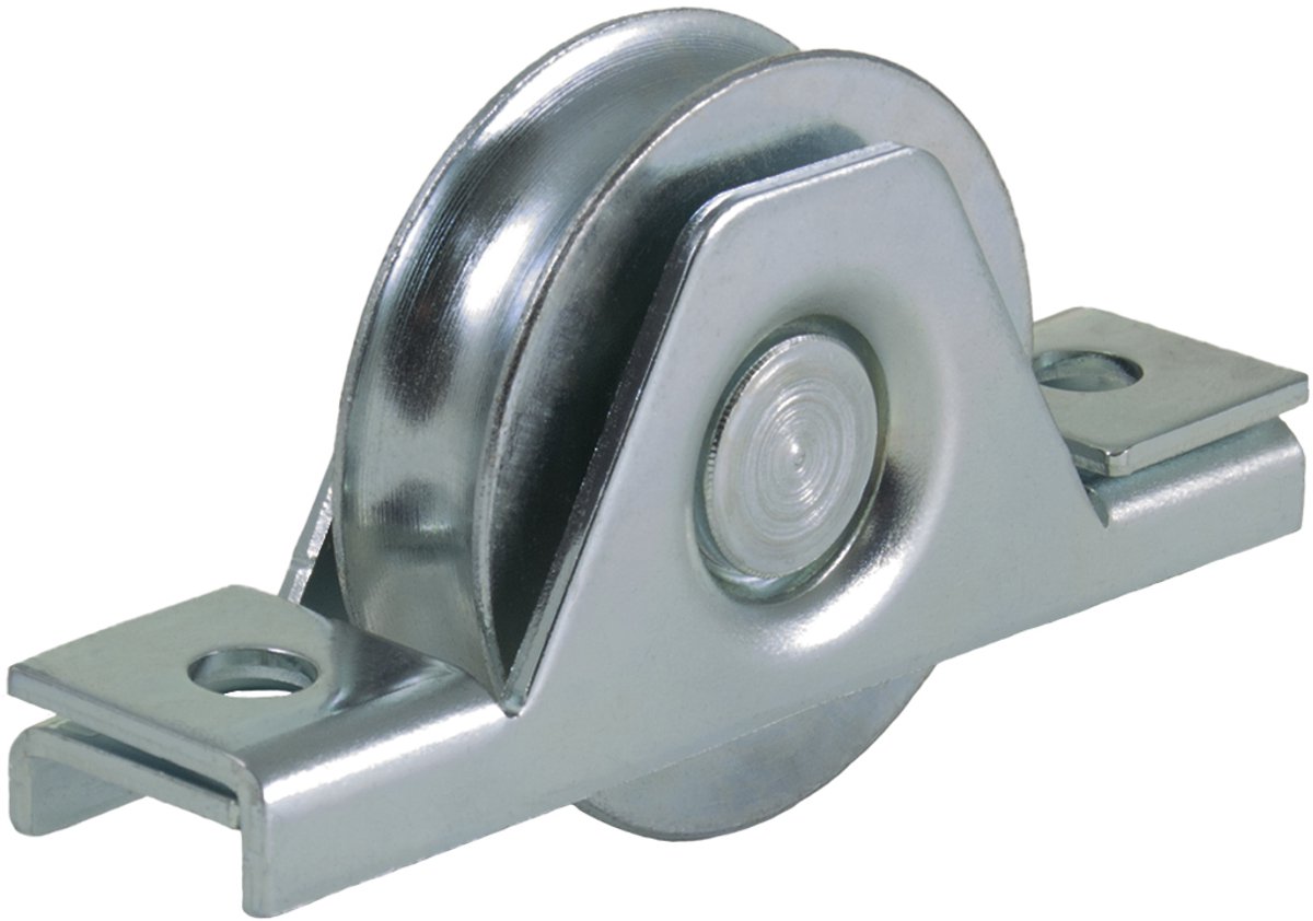 Rond groefwiel van 60 mm in steunbeugel