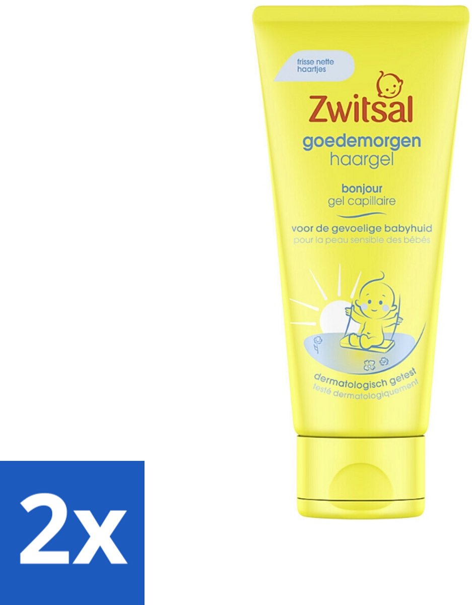 Image of 2 x Zwitsal - Goedemorgen - Haargel - Wassen & Pruiken - Mild Parfum - 100 ml - Baby Haar Gel - Baby Haarproducten - Zachte Haargel - Baby Haar Stylen - Zwitsal Baby