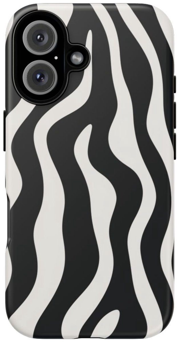 Zwart-Wit Abstract Zebrapatroon – Telefoonhoesje Geschikt voor iPhone 16