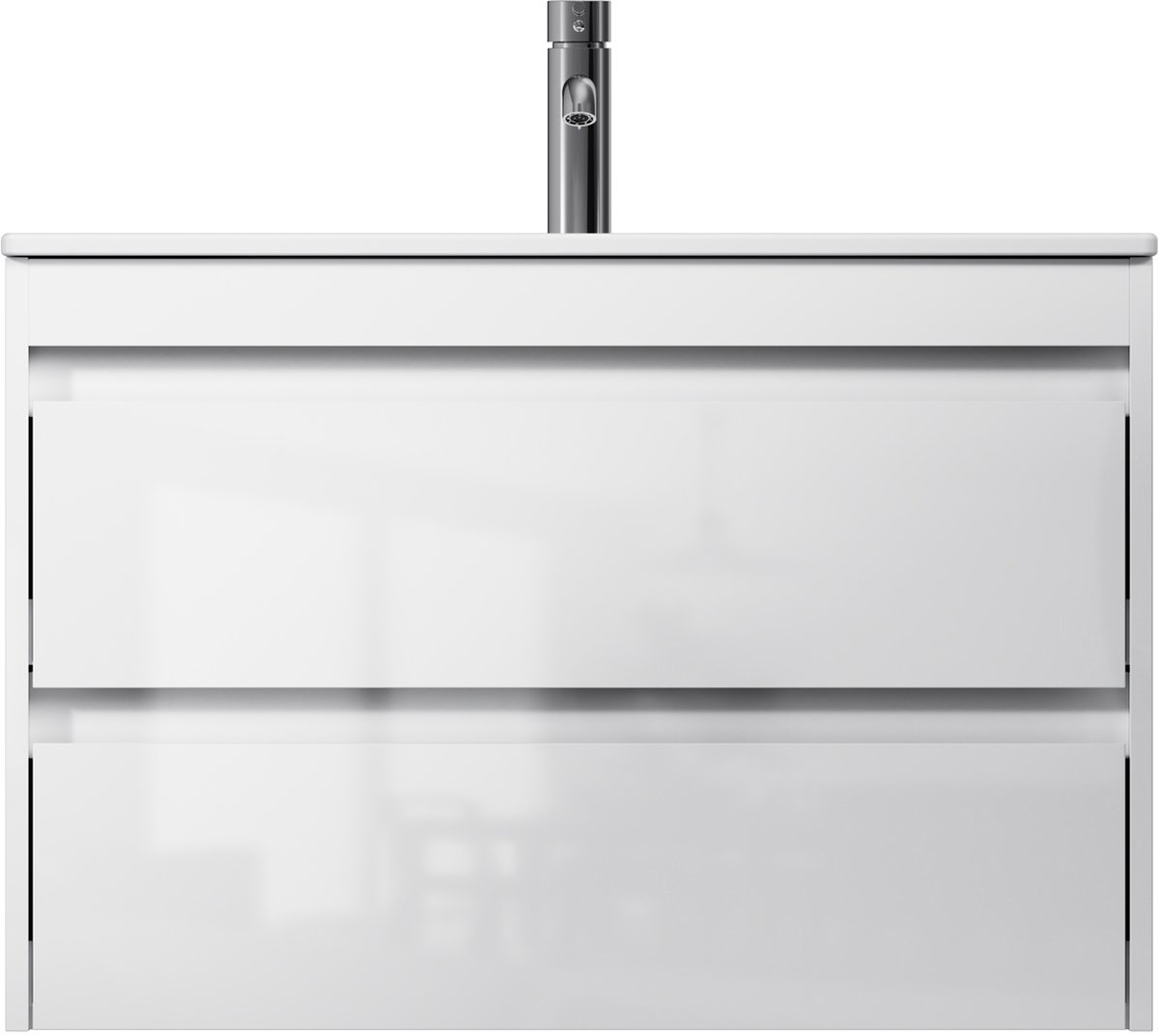 AM.PM Spike - Badkamermeubel met wastafel - 80 cm - 2 lades - Wastafelonderkasten - Plat Pakket