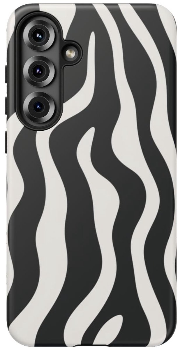 Zwart-Wit Abstract Zebrapatroon – Telefoonhoesje Geschikt voor Samsung Galaxy S25 Plus