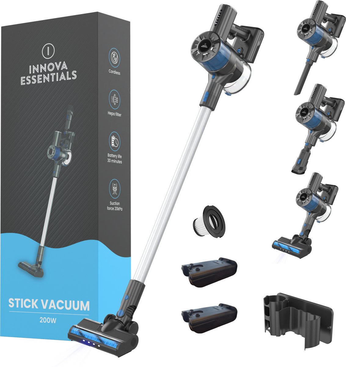 Innova PowerVac Pro Steelstofzuiger Draadloos - 500 Air