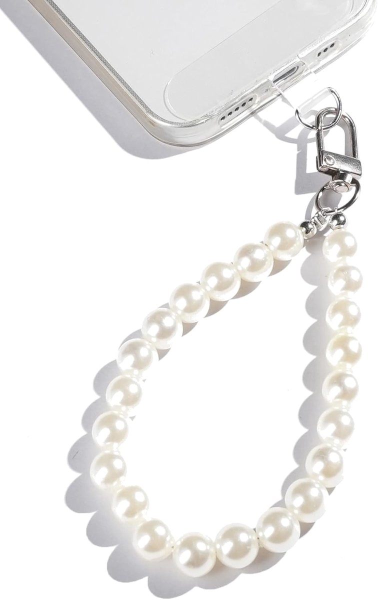 Mmgoqqt - Universele telefoonketting - Telefoonhanger - Telefoonkoord met kralen - Armband - Telefoonhanger - Polsband - Telefoonhanger - Compatibel met elke telefoon - Smartphone (3-pack)