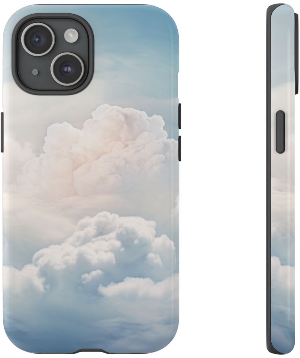 Dromerige Zachte Wolkenlucht – Telefoonhoesje Geschikt voor iPhone 15