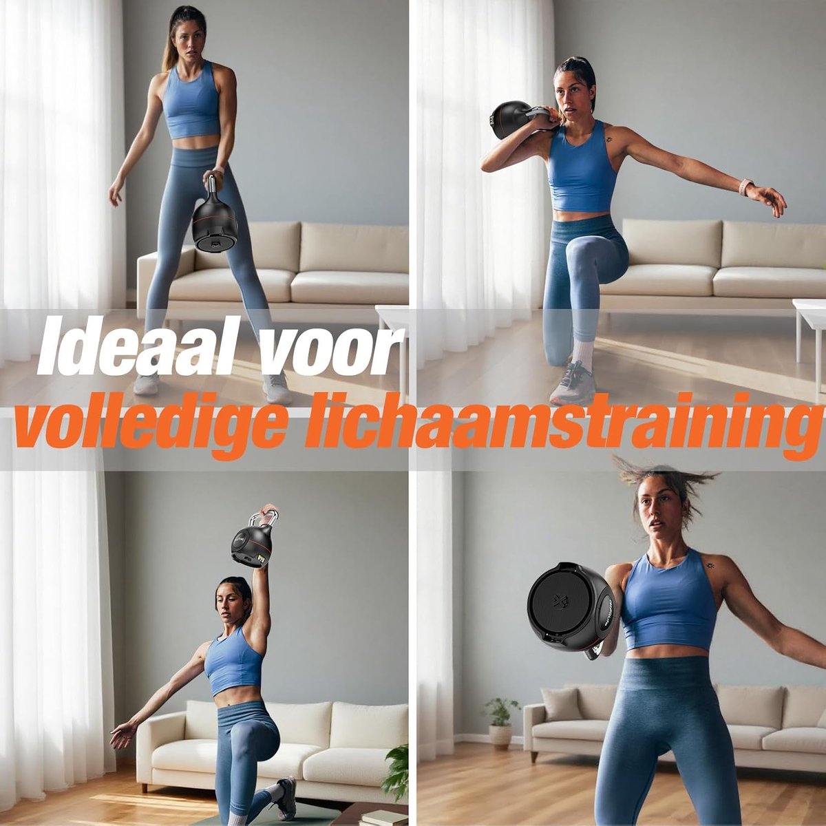 DH FitLife VersteDH FitLife Verstelbare Kettlebell Set 7-in-1 (1,5–10 kg) – Compacte Kettlebell met 7 Gewichten – Ideaal voolbare Kettlebell Set 7-in-1 (1,5–10 kg) – Compacte Kettlebell met 7 Gewichten – Ideaal voor Thuis Fitness & Full Body Workouts – foto 7