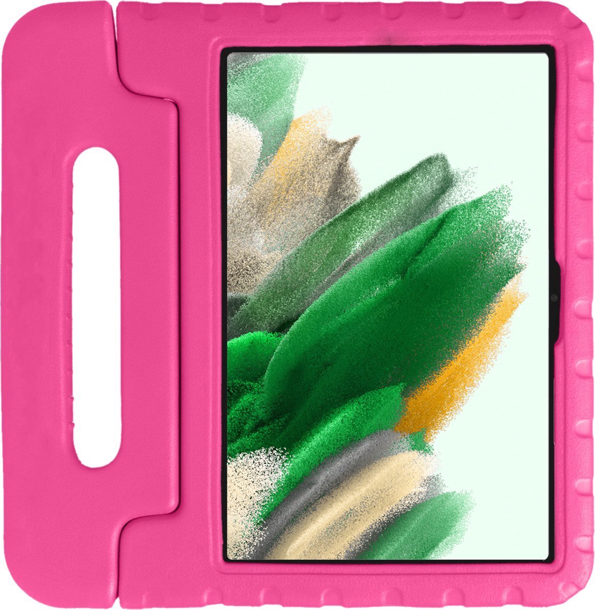 Mobile5 - Kinderhoes voor Samsung Tab A9+/A11+ (Plus) - Duurzaam Kids Case - Roze - Schokabsorberend met Standfunctie