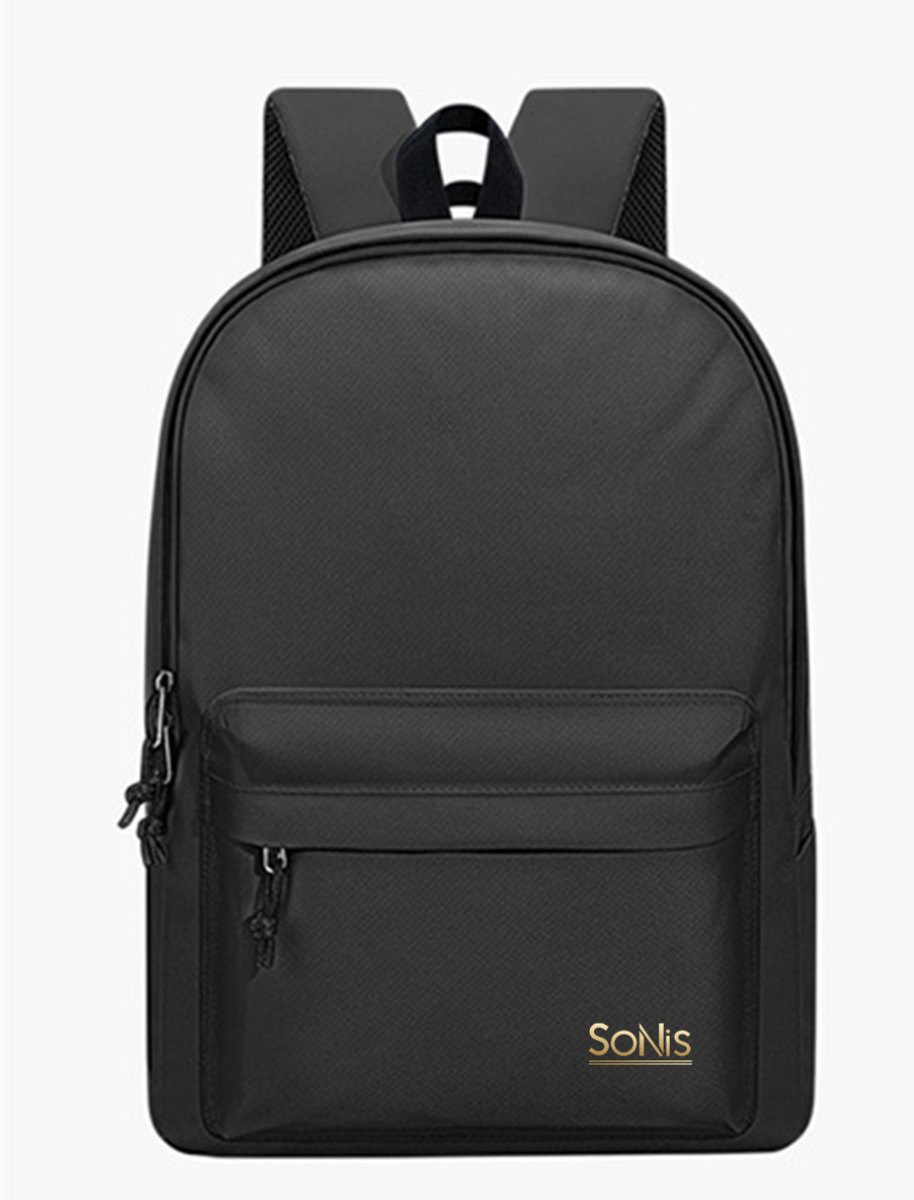 SoNis Rugzak - Zwart - Schooltas - Laptop Rugzak 15 inch - Dagelijks Gebruik, School, Reis , Sport - Rugtas - Backpack - Rugzakje - Dames, Heren, Tieners