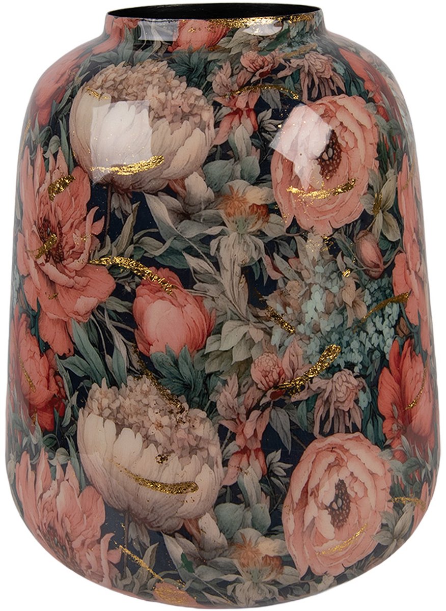 Vaas Ø 21x25 cm Roze Metaal