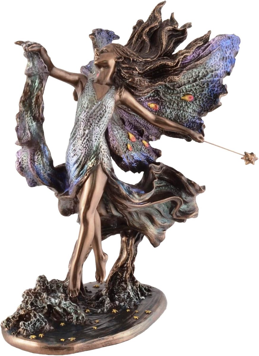 Veronese Design - Beeld/figuur - Faerie “Where moonbeams fall” door Josephine Wall - handbeschilderd - zeer gedetailleerd en mooi - (hxbxd) ca. 25cm x 20cm x 16cm