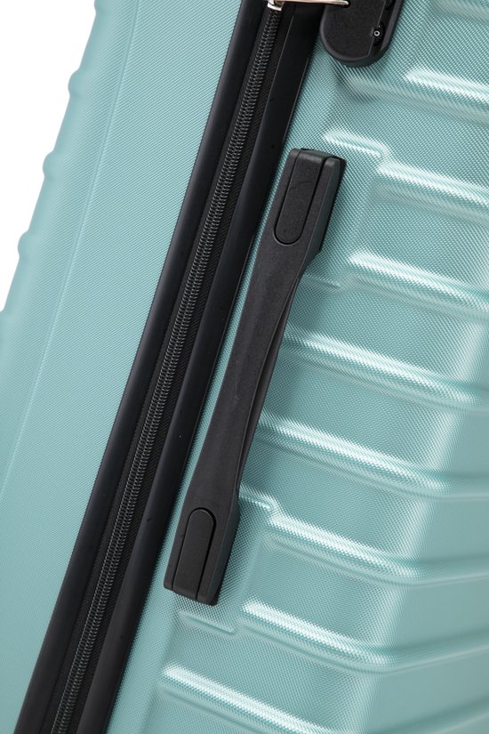 Valise Rome Travelerz taille XL – 95 litres – Bagage en soute – ABS léger – Roues Spinner – Avec serrure à combinaison – Vert clair