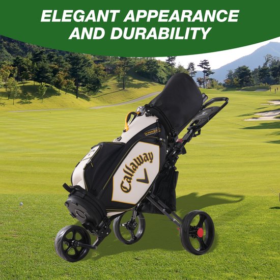 CITYSPORTS BC3 Golftrolley - Golfkar - golfwagen - 3-wiel trolley - golfcaddy golf push cart van aluminium - golf accesoires - golf — afbeelding 4