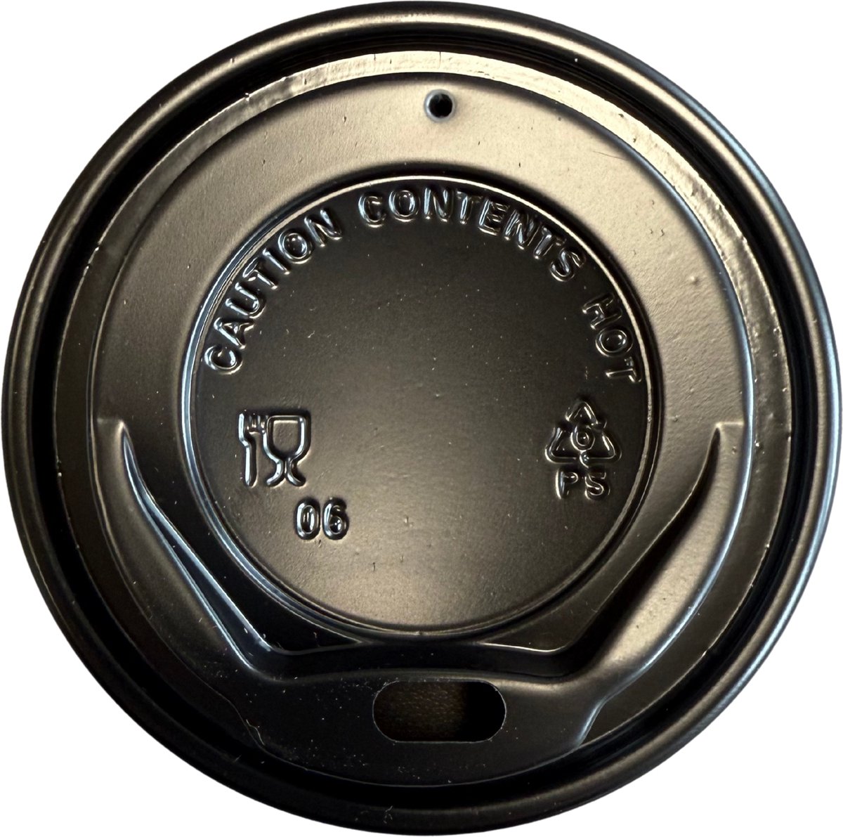 Koffiebeker Deksel – Zwart – 80 mm – 8 oz – 20 x 50 stuks – 1000 stuks – Voor Papieren Koffiebekers To-Go