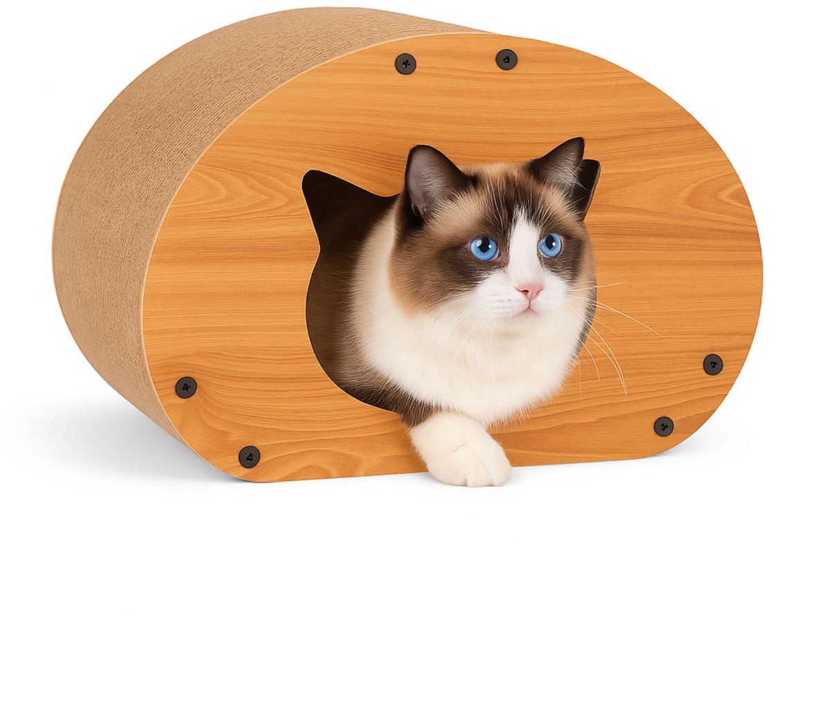 Petsona Krabplank Voor Katten Speeltuin Krabplank & Krabdeken Voor Katten Speelgoed Zelfwerkend, Natuurlijk
