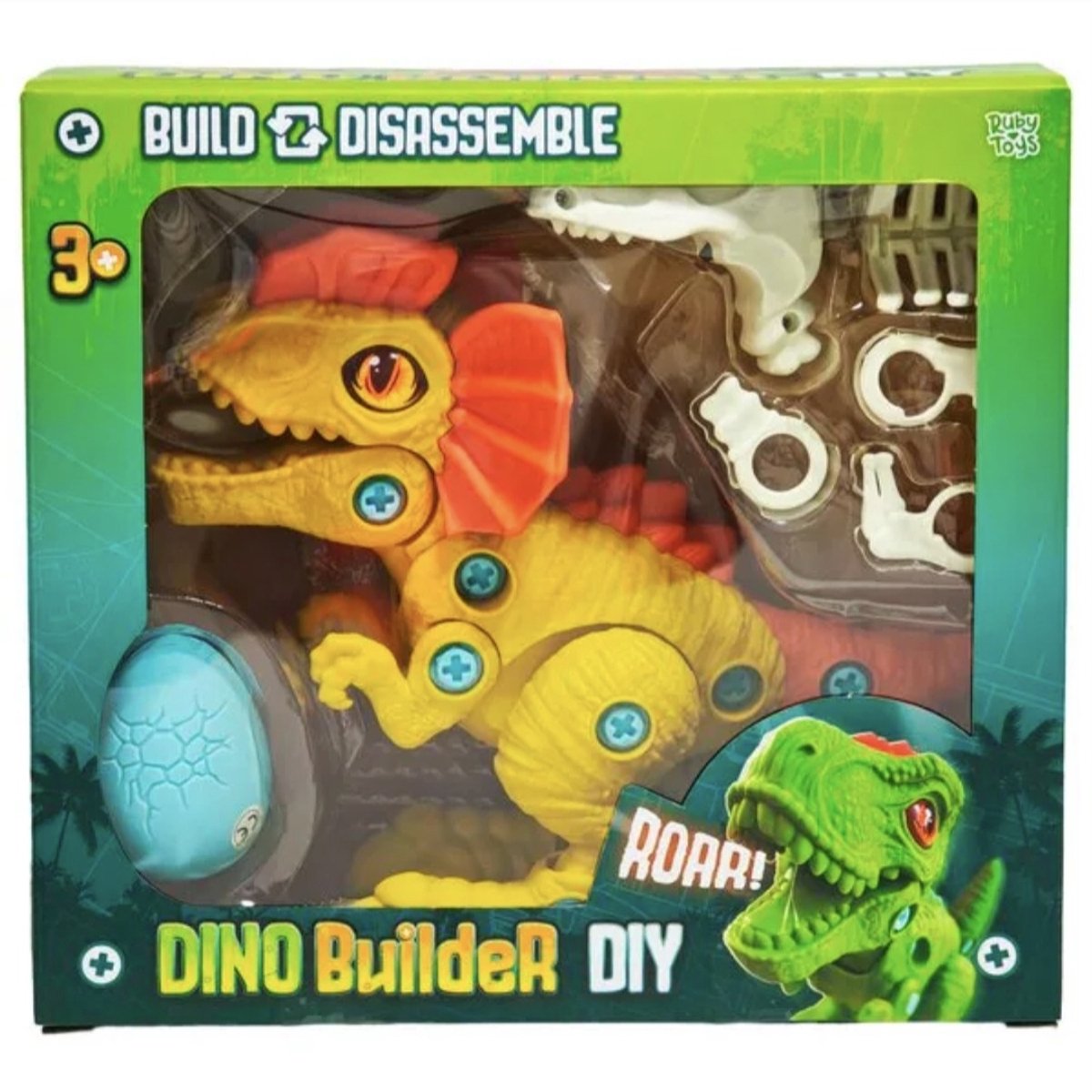 Ruby Toys - Dino Buider Geel - Build Disassemble