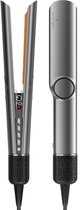 Ace & Taylor AirStraight PrecisionAir - Lisseur et sèche-cheveux 2 en 1 - Wet à sec - Moteur BLDC 110 000 tr/min - Débit d'air 20 m/s - 1 300 W - Coldshot - 80 °C à 160 °C - Premium Dupe - Convient à tous les types de cheveux - Pearl Slate (AS230)