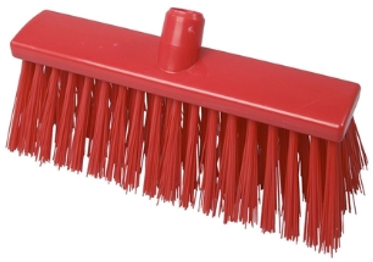 Bezem rood 30 cm hard