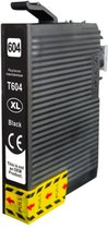 Zwarte inktcartridge T604 XL met CE-keurmerk en 'PULL'-tabbladen.