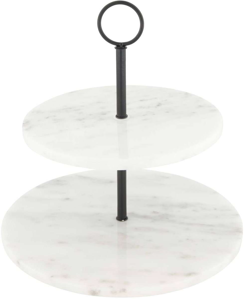 Etagiere round marble 2 layers 25x25x26cm NDC