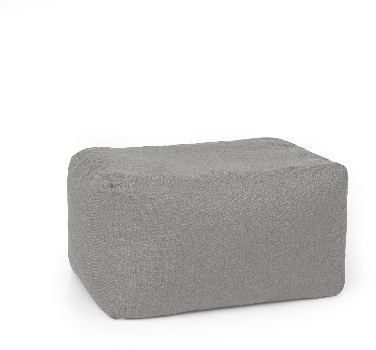 DROP&SIT BLOKPOEF 75X50X40 GERECYCLEDE PETFLESSEN 90% GRIJS