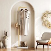 Casa Padrino luxe barok kapstok goud/zwart 45 x 45 x H. 170 cm - Noble messing kledingrek - Baroque Hotel kapstok Meubels