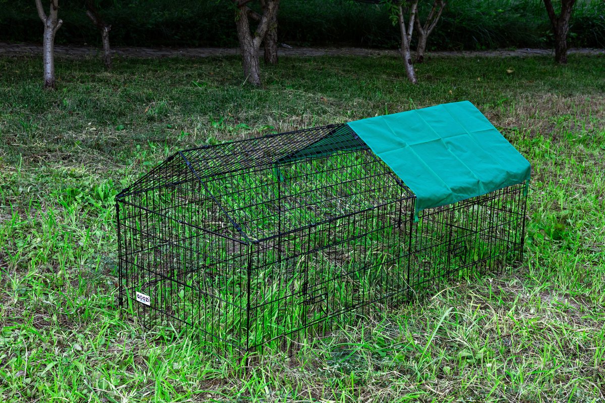 QOOZI PET KONIJNENKOOI MET AFDEKZEIL 185x75x75 CM (QZ1121535) thumbnail 5