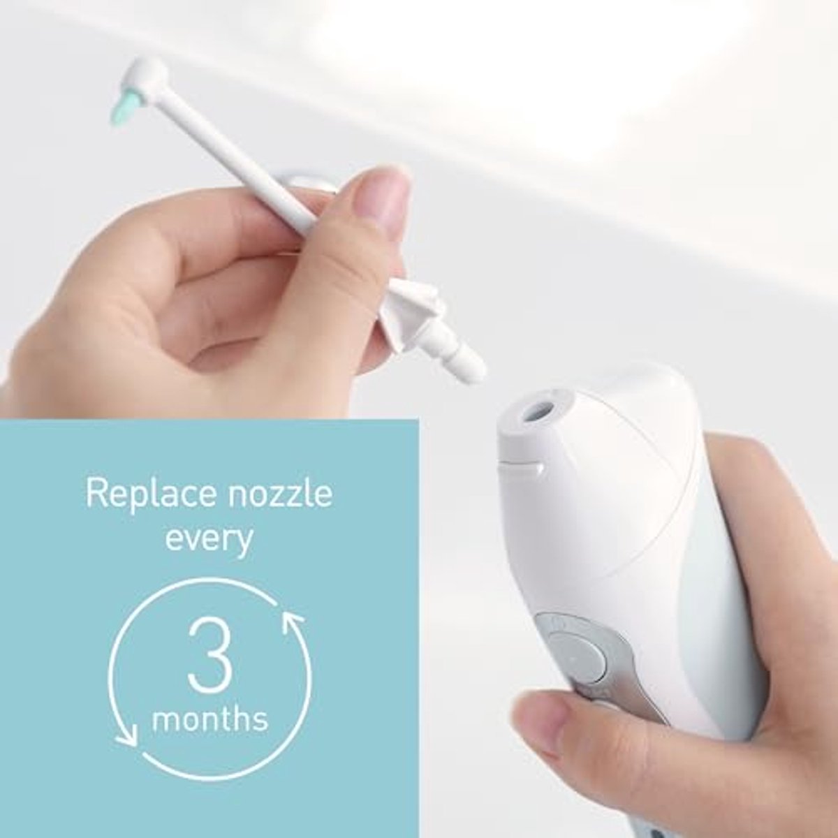 Orthodontische Beugel Spuitmondje, Water Flosser, Oplaadbare Mondirrigator (x2) thumbnail 3