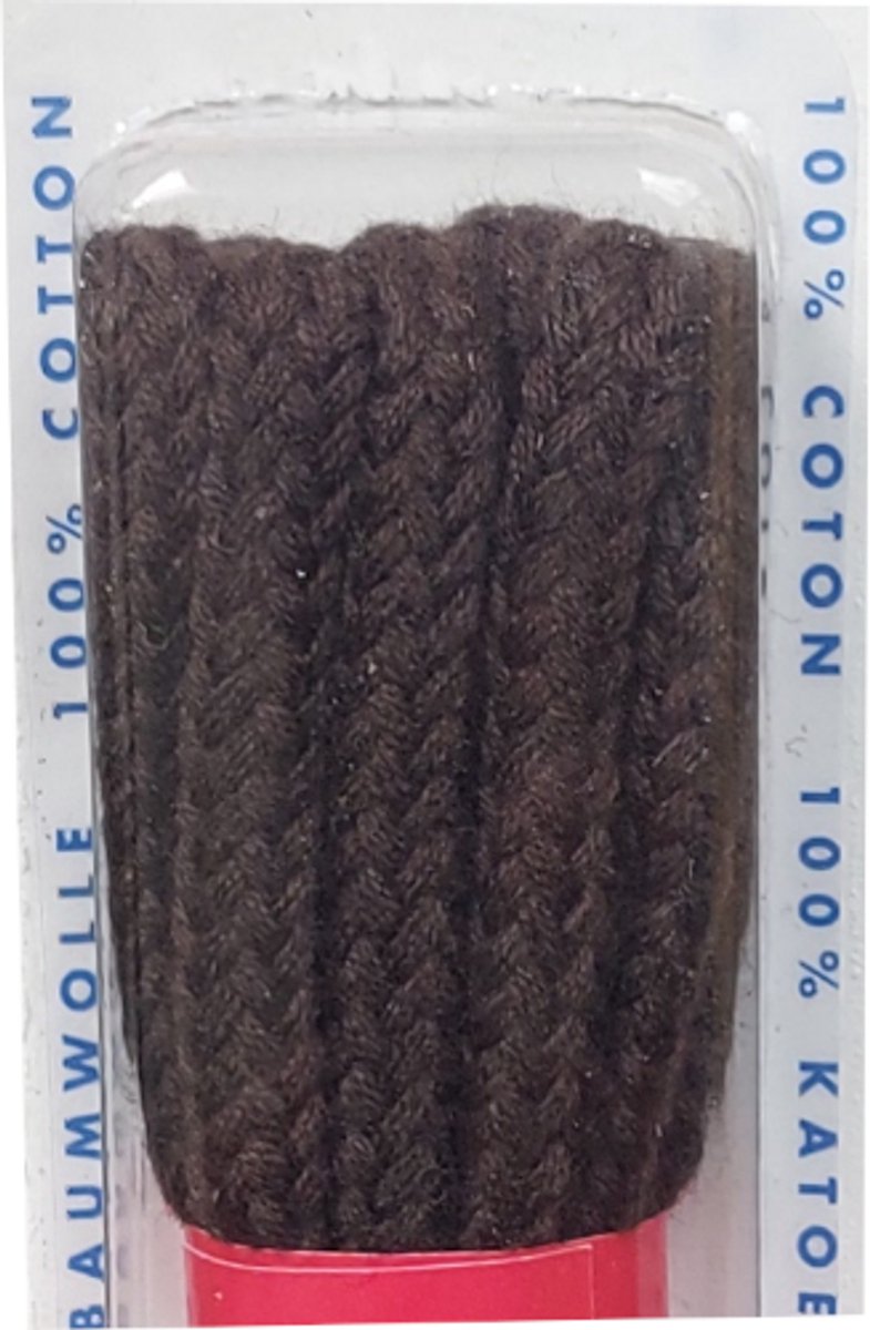 Dumco Veter - Donker Bruin - Extra Dik Rond - Lengte 90 cm - Dikte 4,5 mm - Schoenveter