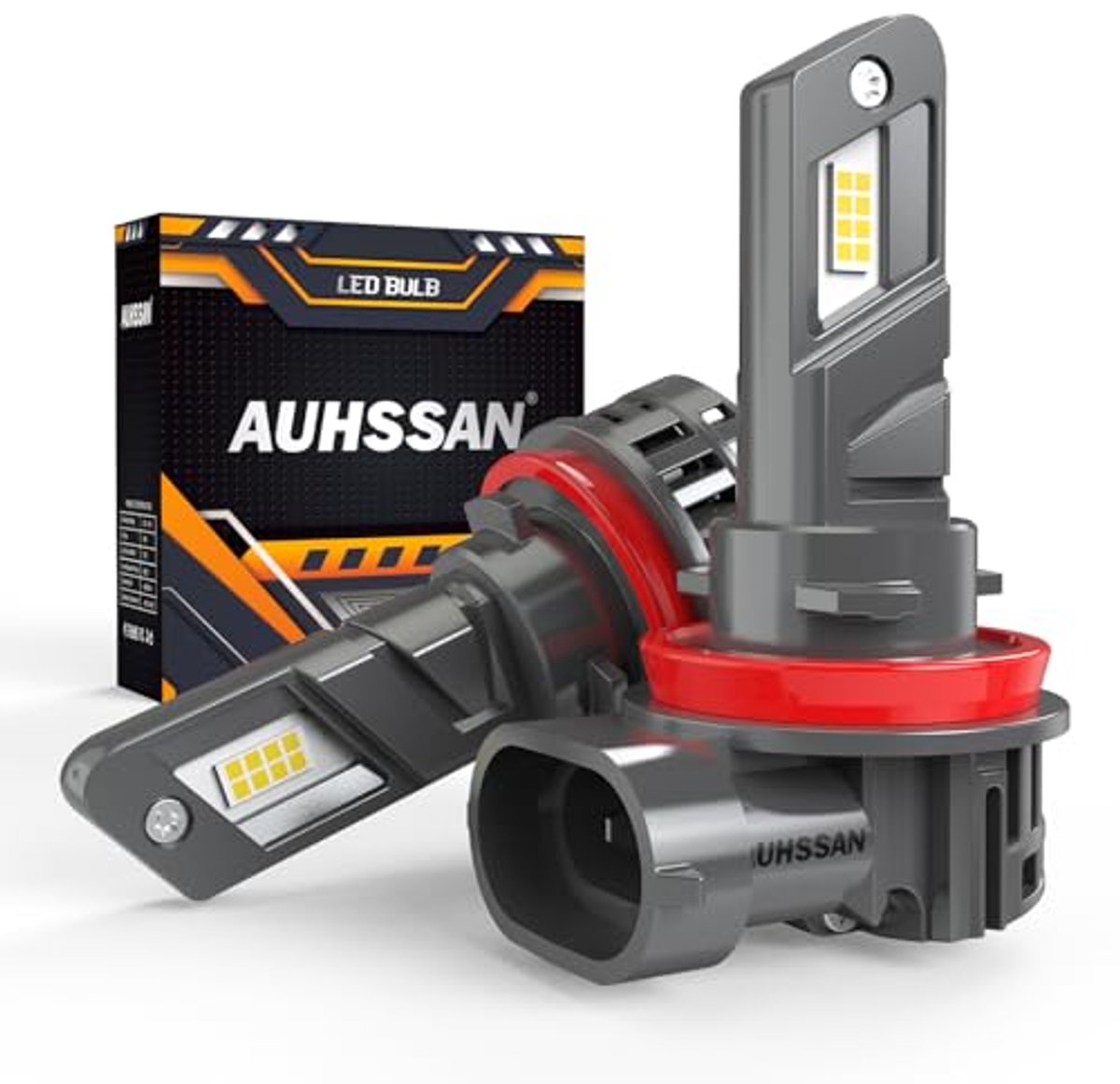 H11 LED autolampen set, 100 W, 20.000 lm, 6500 K, koudwit, 500% helderheid, plug and play, reservekoplampen